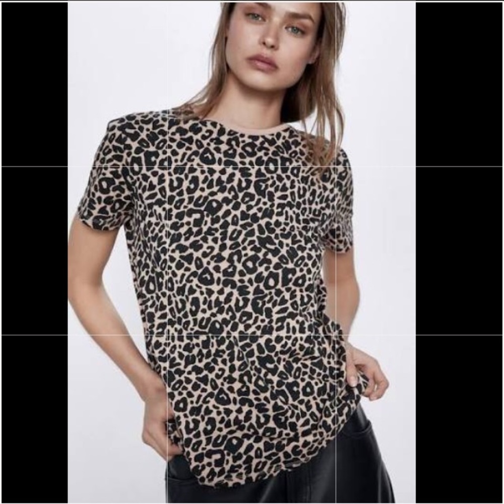 ZARA Leopard Print Tee